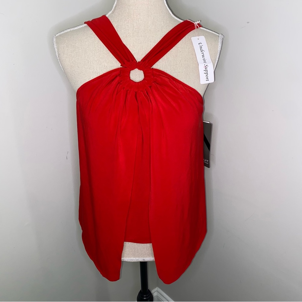 Magicsuit NEW red halterneck tankini swim top underwire bra size 8